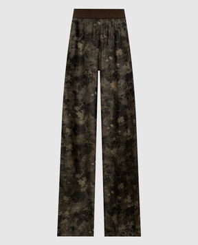 UMA WANG Green printed pants UP3001
