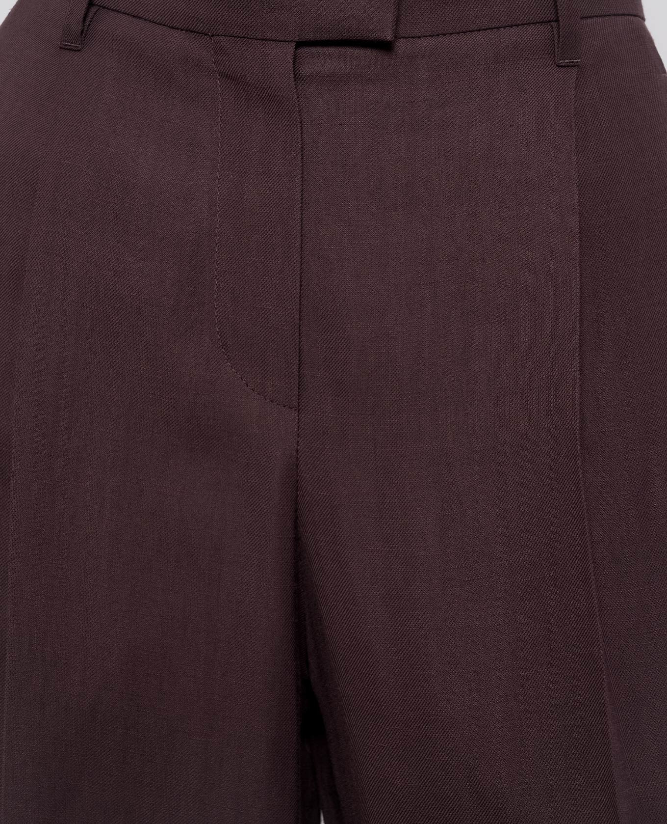 

Brown linen pants with monil chain Brunello Cucinelli