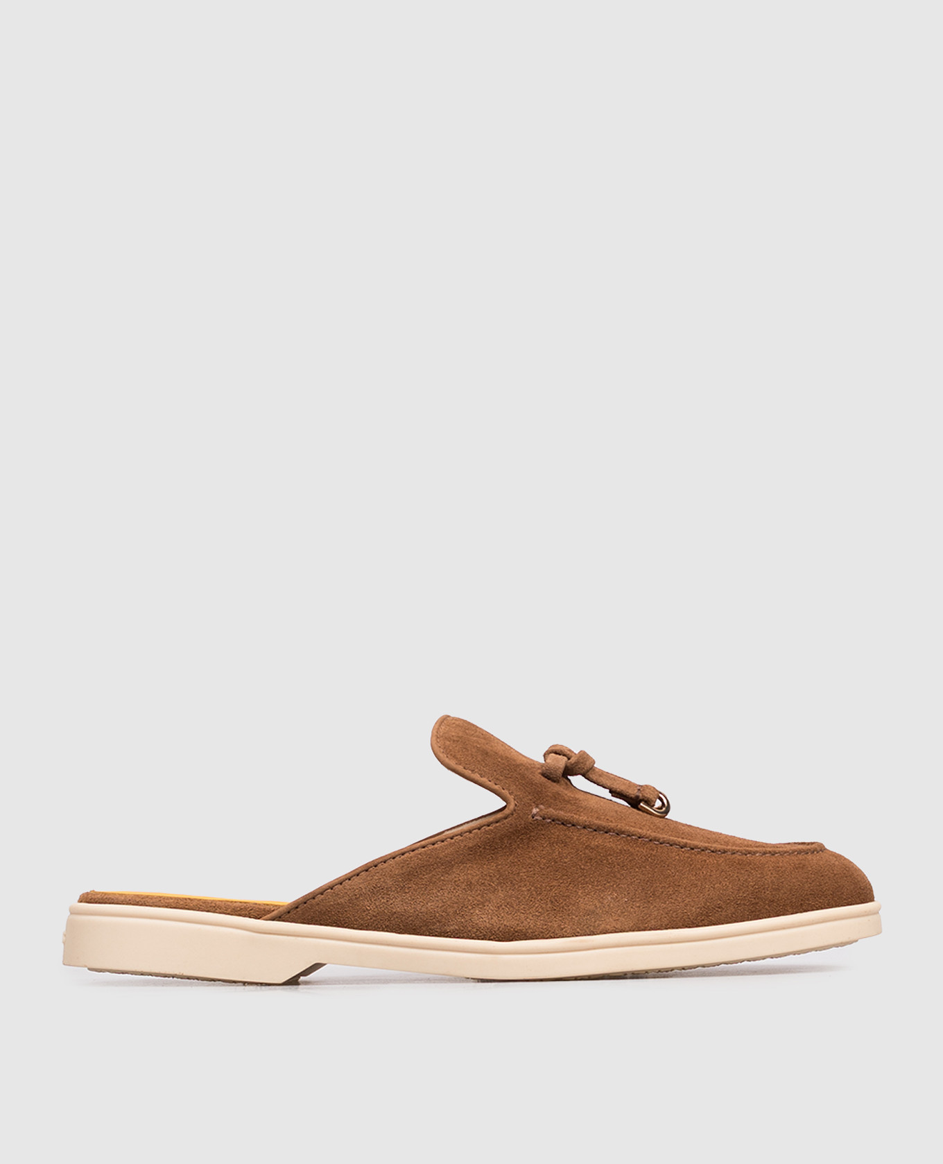 Brown suede mules