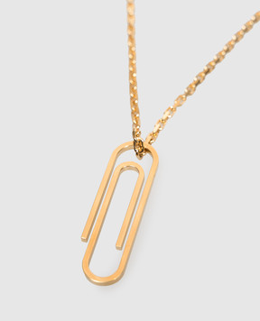 Off-White Gold Paperclip Chain OWOB145S26MET001