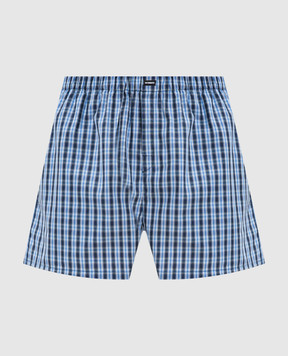 Vetements Blue checked pajama shorts WE76SS386NC