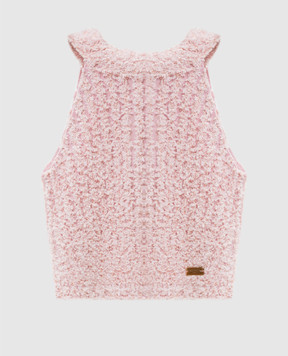 Balmain Pink turtleneck top GF0AB585KJ89