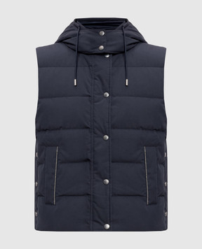 Peserico Blue down vest A0347103182