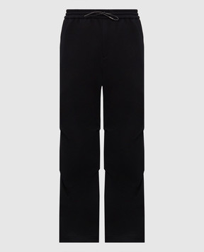 Juun.j Black sweatpants with logo embroidery JC6921P12R