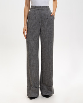 Nissa Gray patterned pants P16062