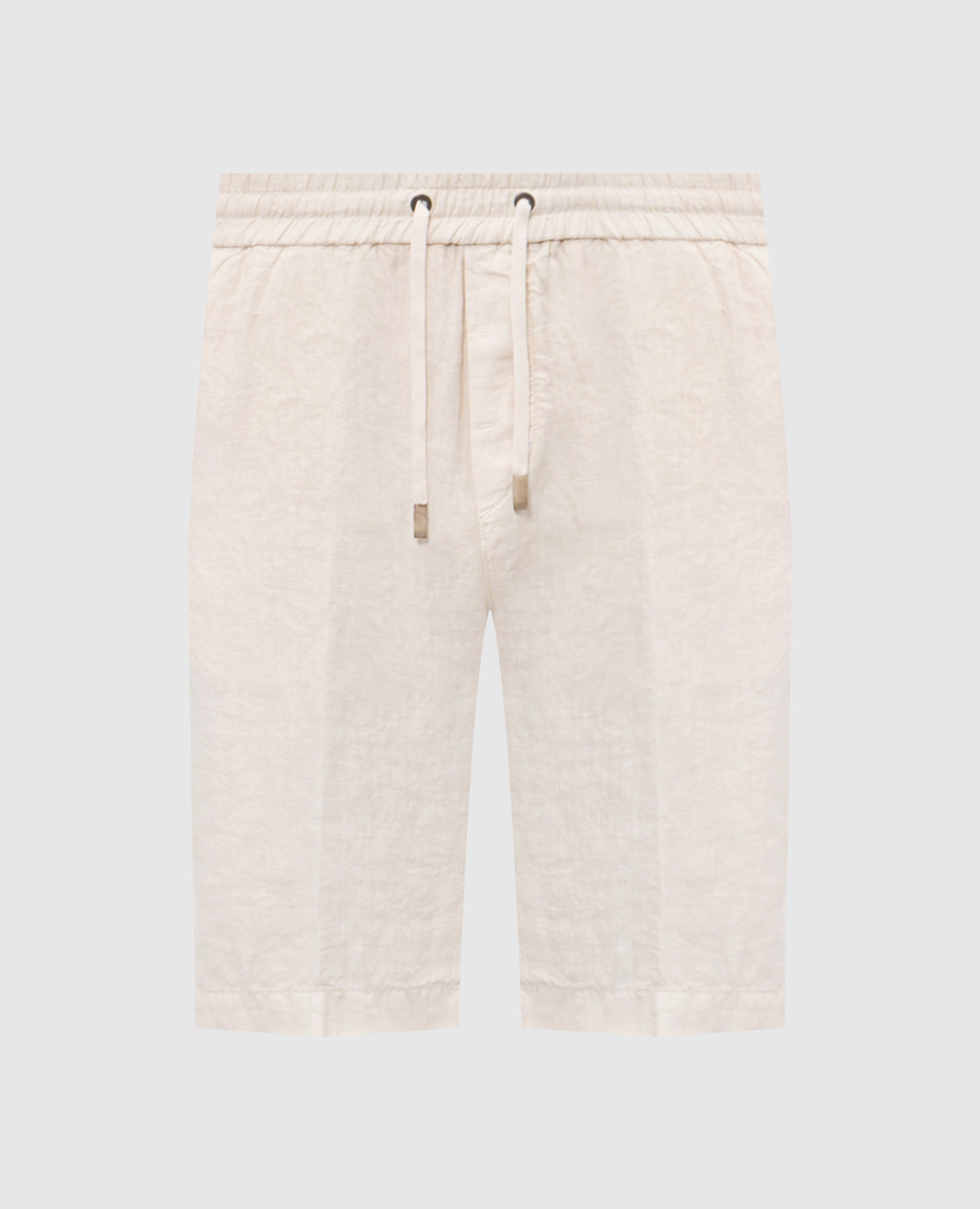 Ivory linen shorts