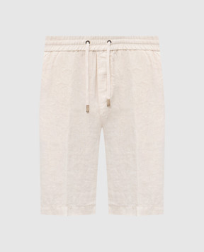 Peserico Ivory linen shorts R54235T00D02494