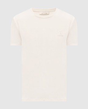 Trussardi Ivory T-shirt with logo print G0548000118NMTS09J03