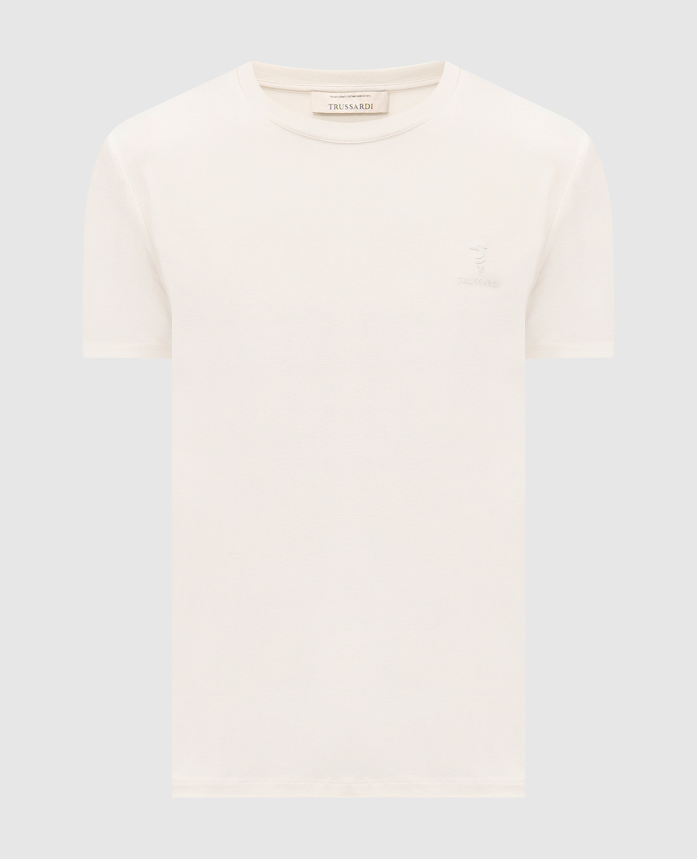Ivory T-shirt with logo print