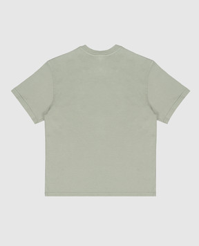 Dolce&Gabbana Children's green T-shirt with monogram L4JTHVG7PRR812+
