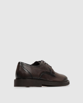 Sturlini Brown leather derby shoes with gradient effect U2600