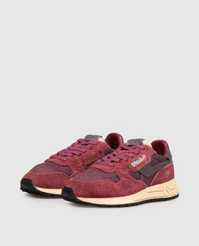 AUTRY Burgundy REELWIND combination sneakers WWLWUT29