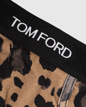 Tom Ford Brown leopard print briefs T4LC11110