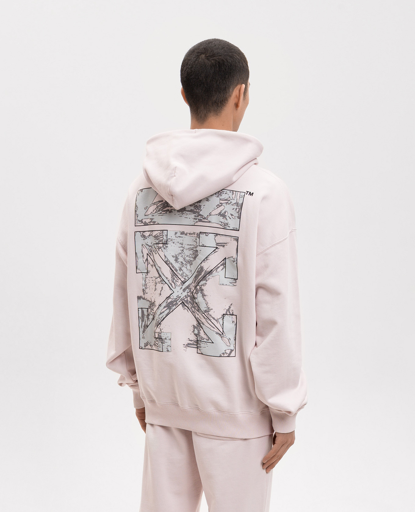 

Pink hoodie with Paint Arrow logo Off-White