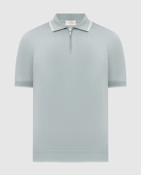Castangia dal 1850 Green polo with silk NCCA32MCE26