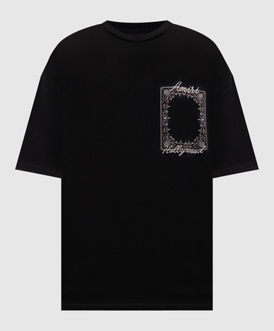 Black T-shirt with branded print