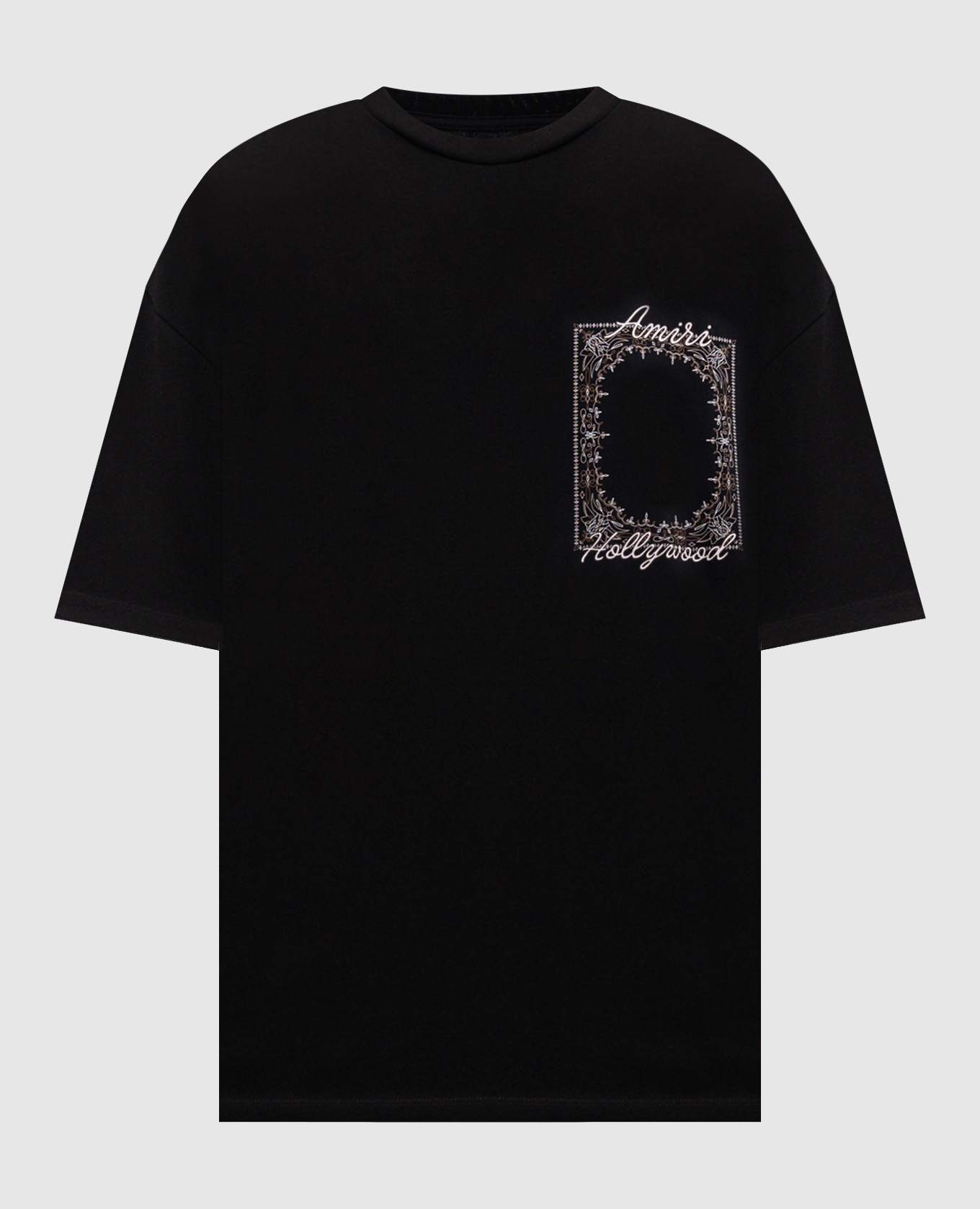 Black T-shirt with branded print