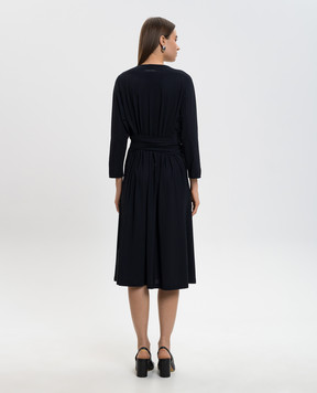 Maison Margiela MM6 Black midi dress with belt S52DG0033M20178