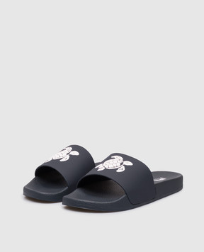 Vilebrequin Blue Tortue Sliders CDCC5700