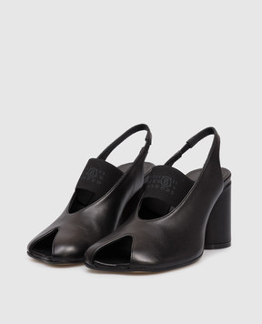 Maison Margiela MM6 Black Anatomic leather slingbacks S59WP0213P3628