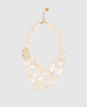 Dolman Bijoux Yellow layered necklace with applique 75150