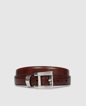 Versace Burgundy leather belt 10237361A17848