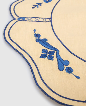 Los Encajeros Yellow table mat with embroidery PLACEMATORIENTE