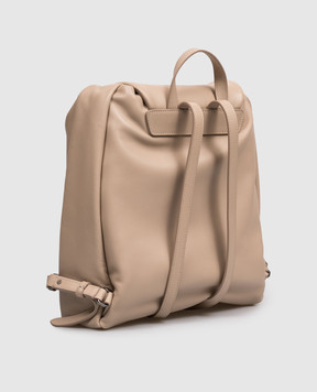 Brunello Cucinelli Beige leather backpack Mellow city MBGPD2662