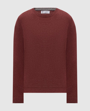 Brunello Cucinelli Burgundy cashmere jumper M2200100