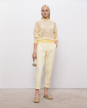 Peserico Yellow alpaca wool jumper S99123F079103B