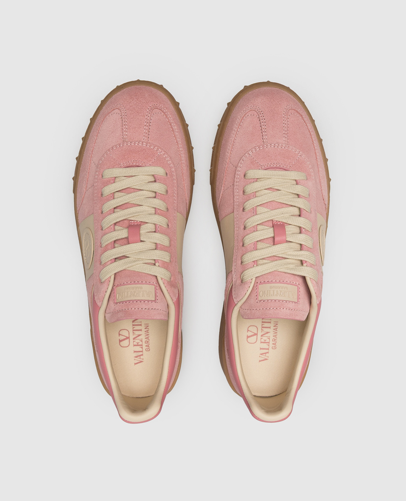 

Upvillage pink suede sneakers with logo Valentino