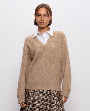 Brunello Cucinelli Beige cashmere and wool pullover MTX755602P