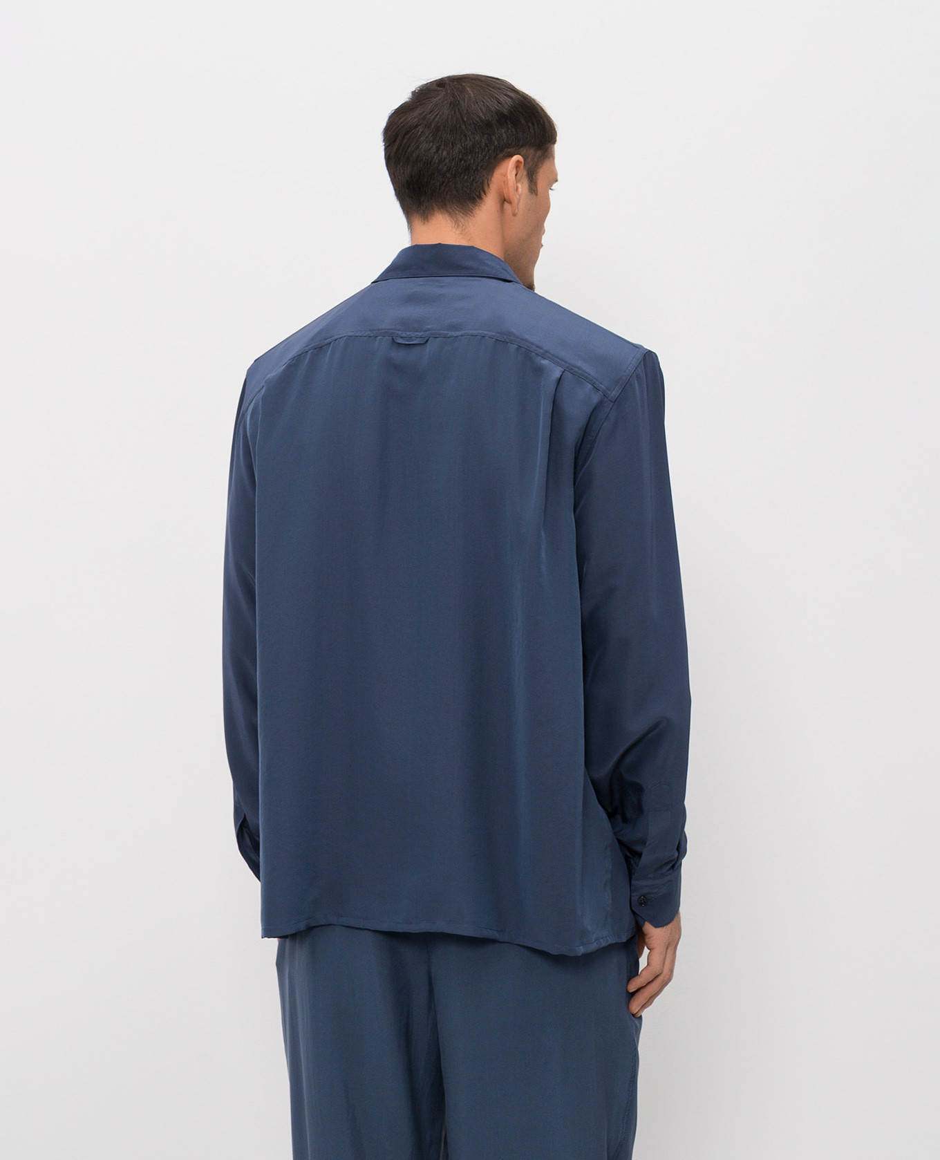 Blue shirt with silk Saint Laurent 4