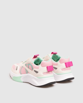 Valentino Pink combination sneakers with reflective inserts 9W2S0PU6QAP