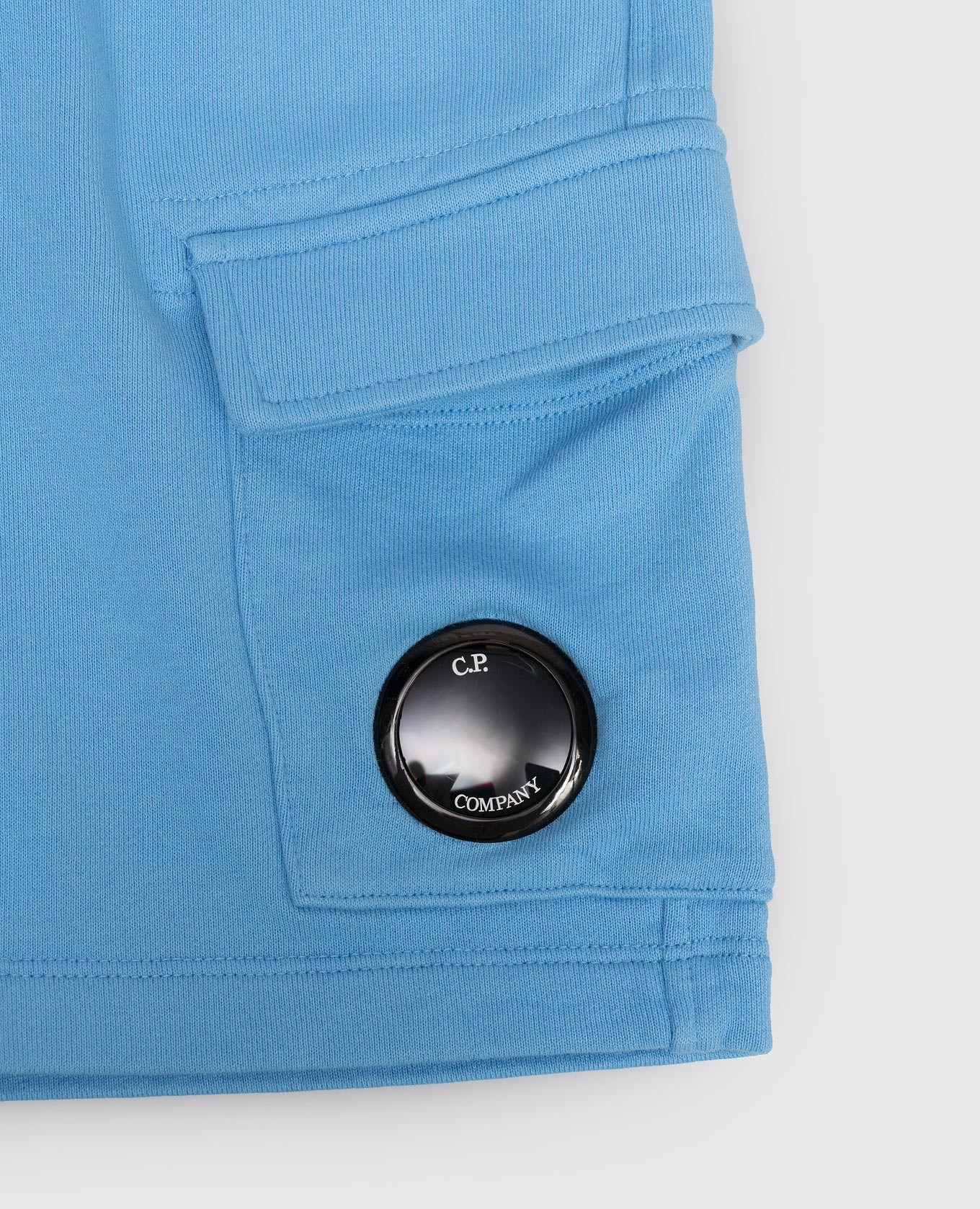Children's blue shorts with logo patch C.P. Company 3