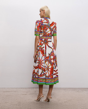 Dolce&Gabbana White printed shirt dress F6JFNTGDDTF