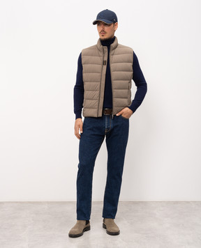 MooRER Brown down vest OLIVER OLIVERKN