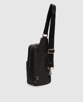 Castangia dal 1850 Black leather sling bag SPHB1S26