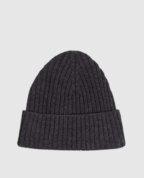 Cashmere&Whiskey Gray merino wool hat 201