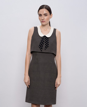Valentino Black wool and silk patterned dress 8B3VAHZ09TG