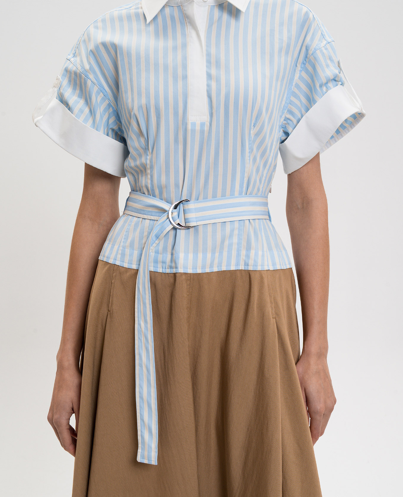 Striped shirt dress with belt Simkhai 4