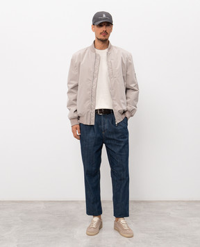 Brunello Cucinelli Beige bomber jacket MM4796564