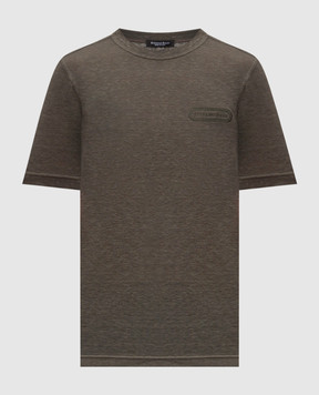 Stefano Ricci Khaki linen T-shirt K919071G10T26205