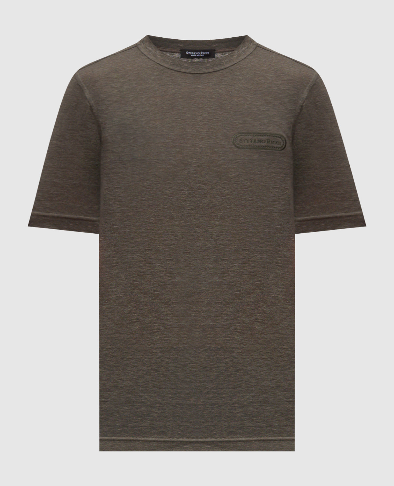 Khaki linen T-shirt
