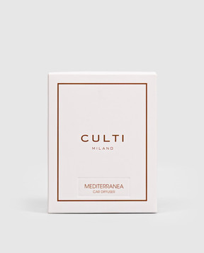 Culti Milano Black Mediterranea car diffuser with leather cover and replaceable refill PCDAUTMED73X53NER0000