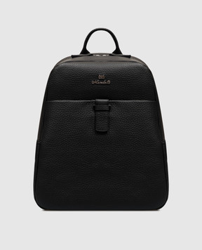 Enrico Mandelli Johnny black leather backpack JOHNNY7213