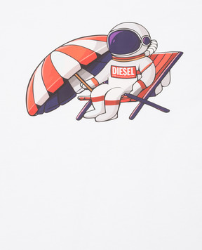 Diesel Children's white T-shirt Mtspacy J0273900YI9