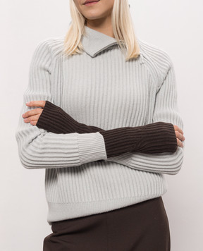 Allude Brown cashmere mittens 26511227