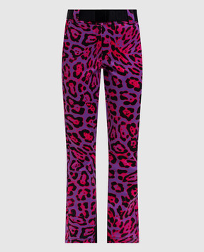 Goldbergh MINOU purple ski pants with animal print GB02170254