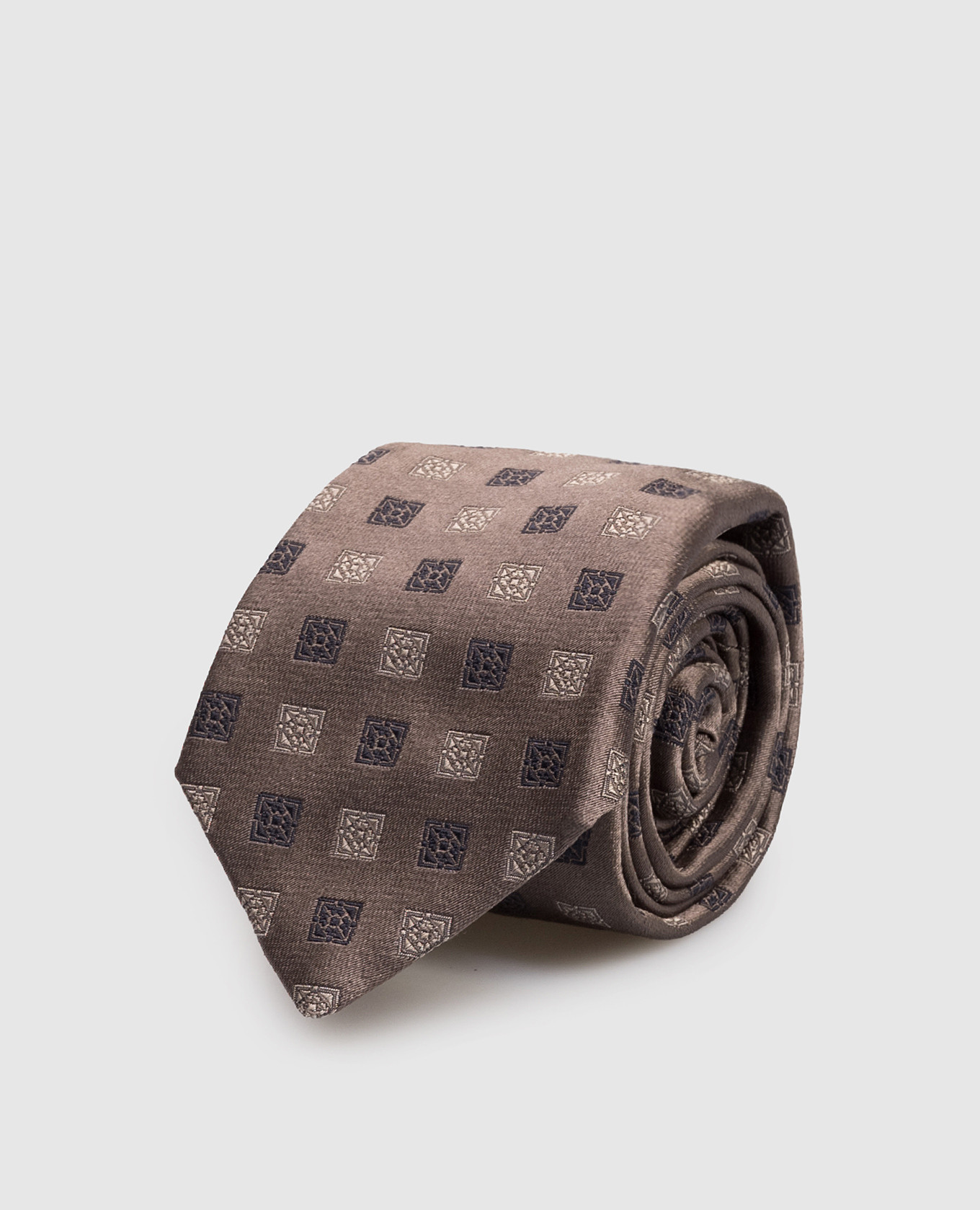

Gray patterned silk tie Brunello Cucinelli, Grey